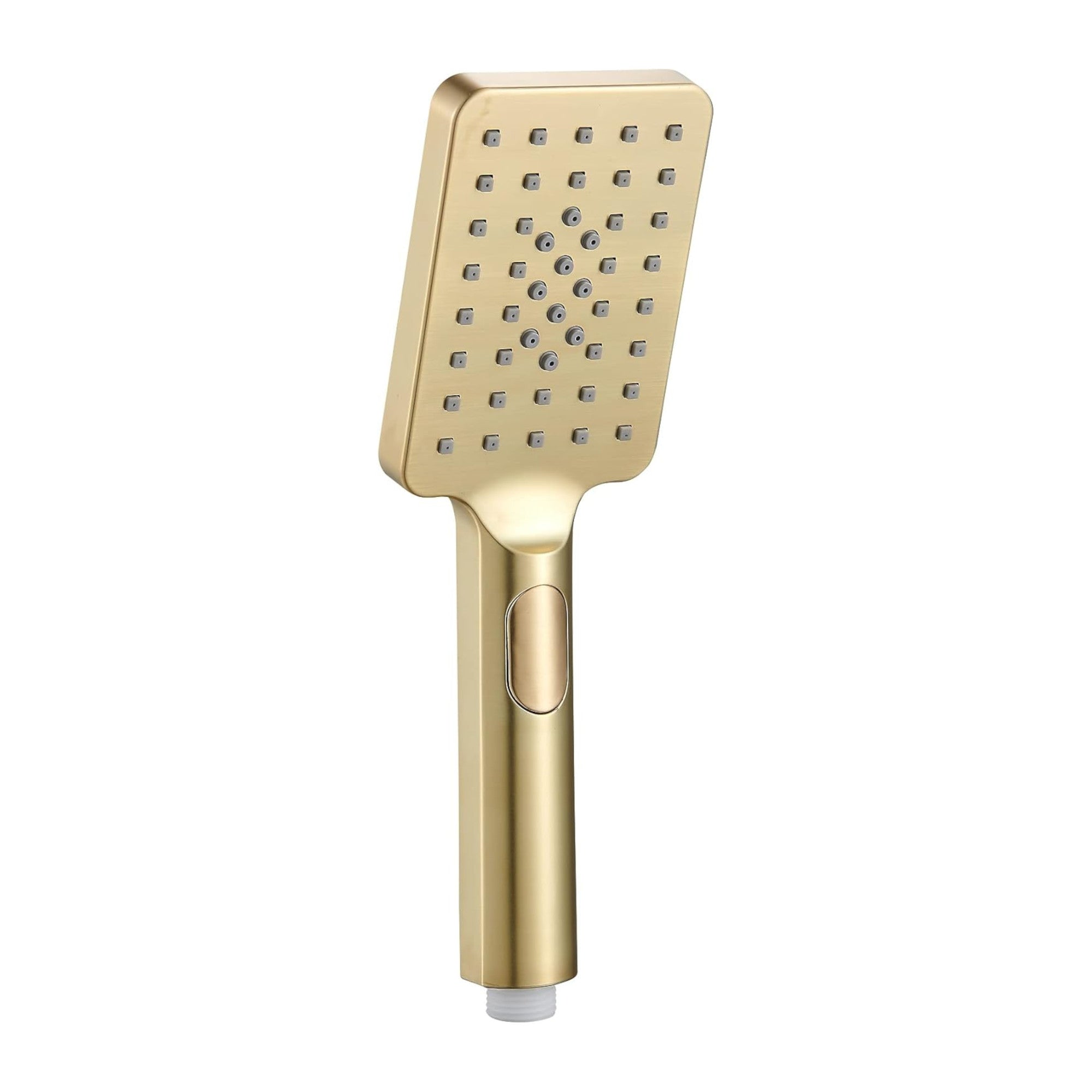 Modern square multi function hand shower 3 setting - brushed brass